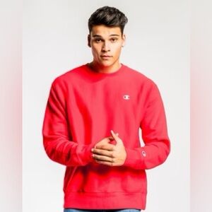 Champion reverse weave Red Crewneck Sweatshirt